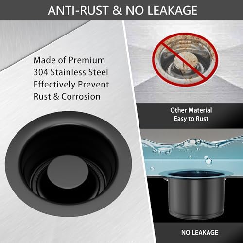 Garbage Disposal Flange and Stopper, Kitchen Sink Drain Deep Flange - Image 5