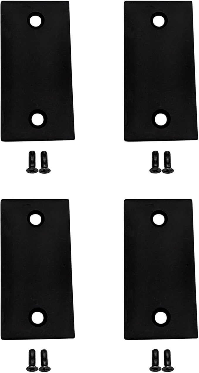 Stainless Steel Door Strike Filler Plate, 2-1/4" x 1-1/8", Matte Black by QCAAHardware