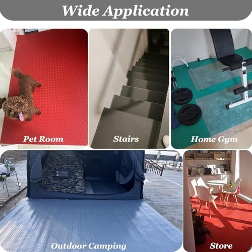 Industrial PVC Diamond-Plate Surface Matting, 4FT×9.8FT Anti-Slip Floor Mat Roll - Image 7