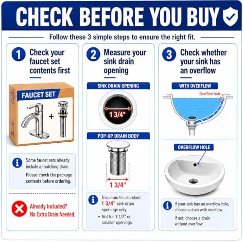 All Metal Bathroom Sink Drain - Image 4