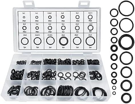 Ziciner 225 PCS O-Ring Assortment Kit Set, Premium Rubber Gasket AC System Seal by Ziciner