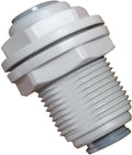 Food-Grade Quick Connector Push-In Tube Fitting, 1/2 inch Bulkhead Connector by YZMSZ