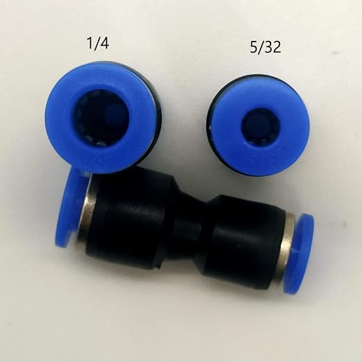 zjxed 1/4" OD x 5/32" OD Pneumatic quick Connector Push to Connect fittings - Image 2