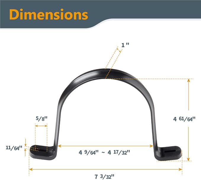 POWERTEC 70343-P2V Hangers for 4" Dust Collection Hose, Pipes and Dust - Image 2