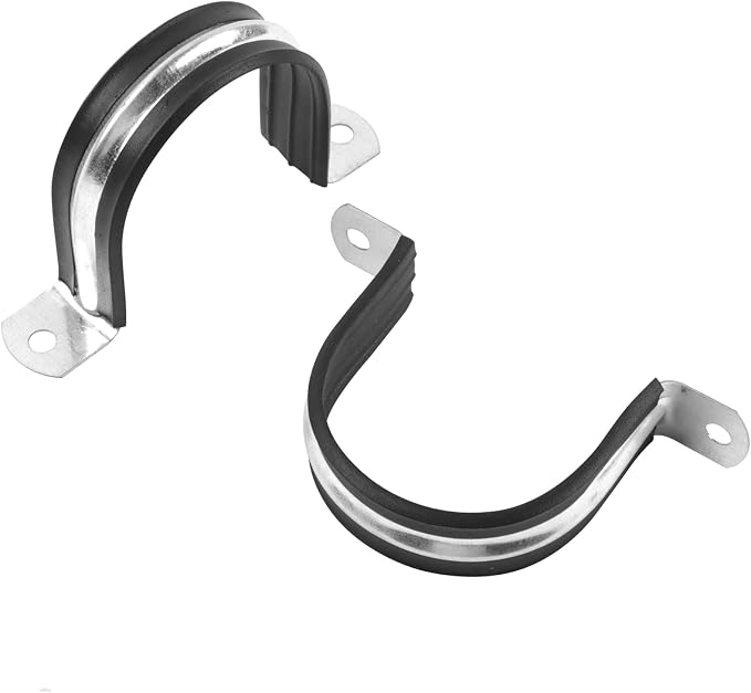 2 Inch Reinforced Rigid Pipe Strap, Rubber Cushioned Insulated Clamp, Conduits - Image 7