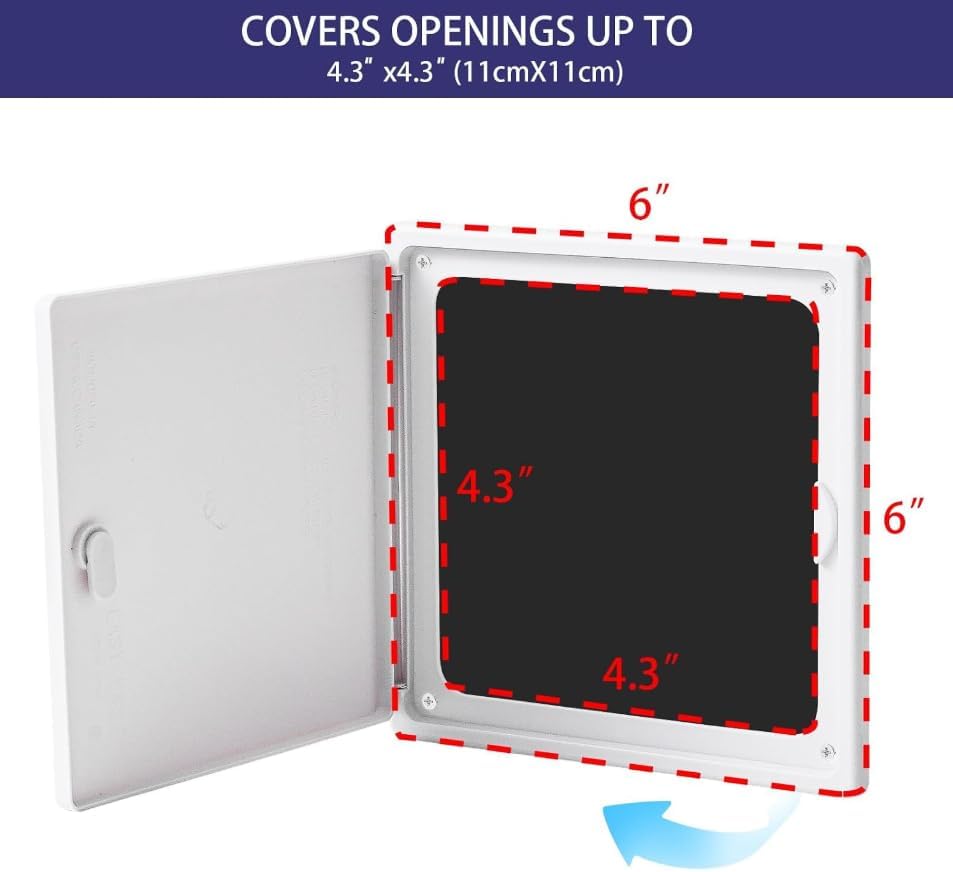 EASY-EXS Access Panel 6x6 with Door Plastic White - Image 3