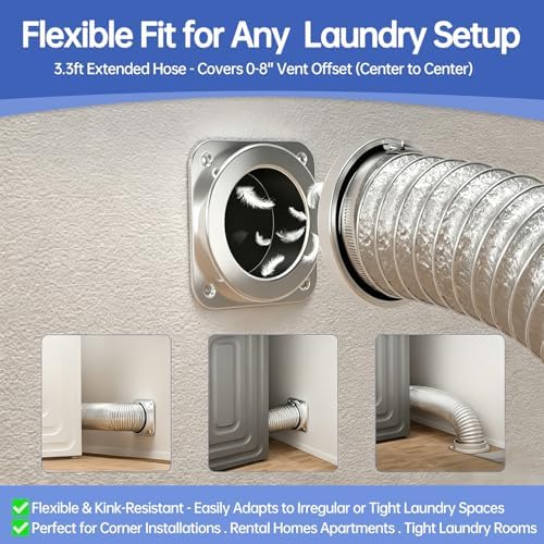 BLOFK DV180 Magnetic Dryer Vent Connector Kit, Fits 4" Dryers - Image 6