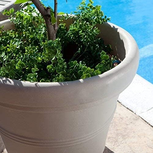 Crescent Garden Brunello Classic Rolled Rim Planter Pot, Indoor/Outdoor - Image 2