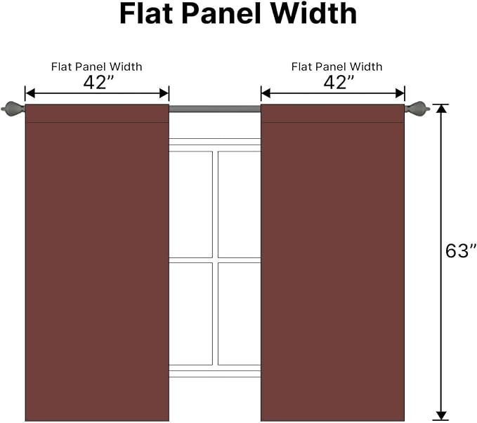 H.VERSAILTEX Blackout Curtains Thermal Insulated Window Treatment Panels Room - Image 7