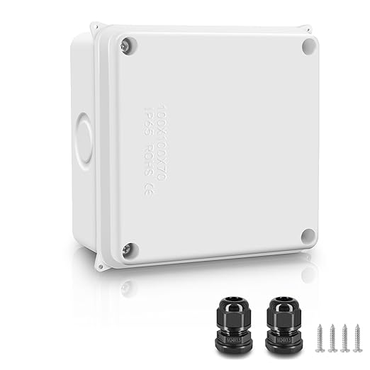 White Junction Box, IP65 Plastic Project Box Waterproof Outdoor Dustproof | 3.9 by NineLeaf