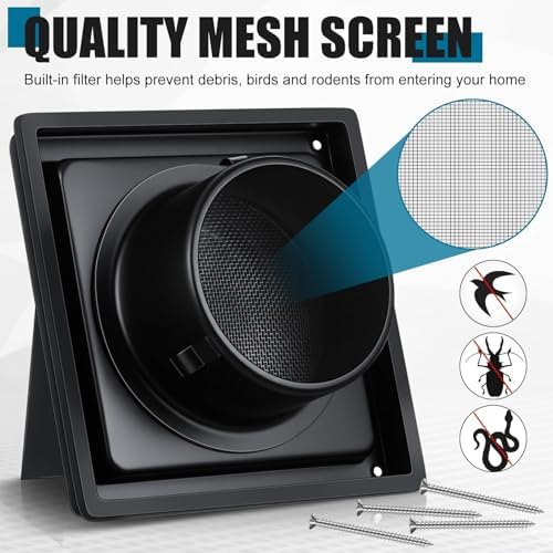Gisafai 6 Inch Dryer Vent Cover Outdoor - Image 3