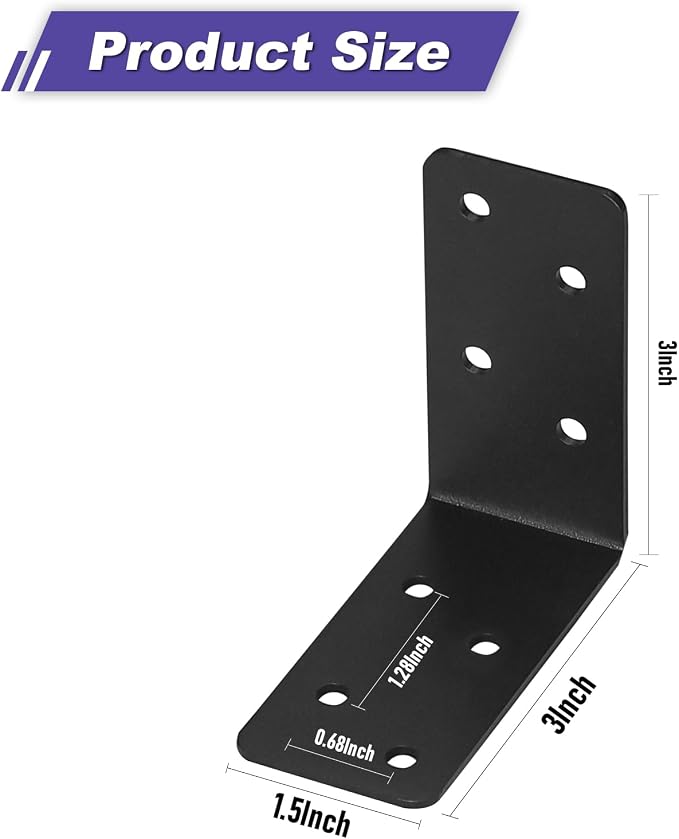 20Pcs Corner Braces, Right Angle Bracket | 2mm Steel Raised Garden Bed Corner - Image 2