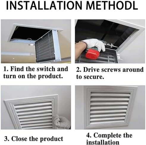 Decorative Wall-Mounted Return Air Grille Vent Cover, Louvered Access Panelm - Image 6