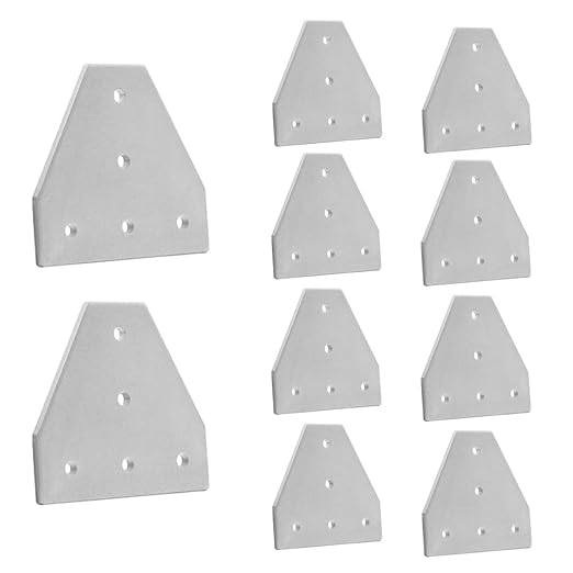 10pcs 2020 Extrusion Joint Plate Connector Corner T Bracket Silver | 8020 V - Image 6