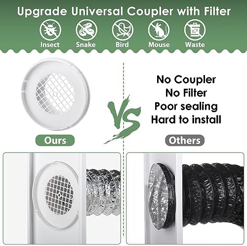 Window Dryer Vent Kit with 4 Inch 10 feet Dryer Vent Hose, Universal Dryer Vent - Image 5