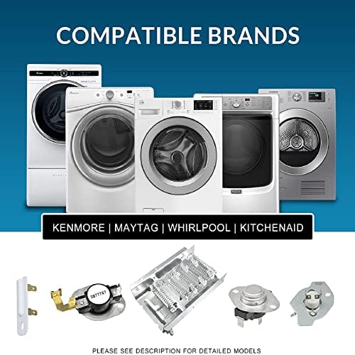 279838 Heating Element for Kenmore Dryer Compatible Whirlpool Wed4815ew1 - Image 7