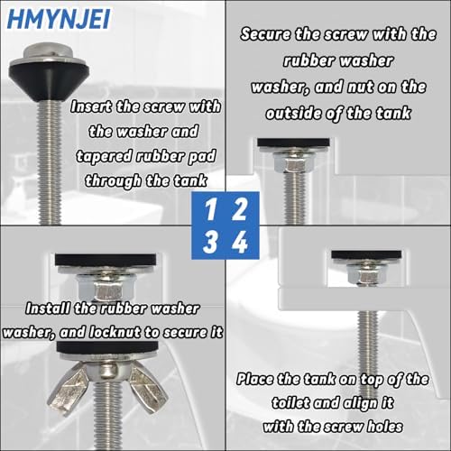 Universal Toilet Tank to Bowl Bolts Kit Set - Image 4