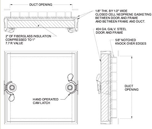 Acudor CD-5080 Duct Access Door 14 x 14 - Image 2