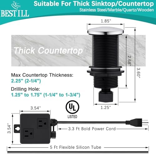 BESTILL Garbage Disposal Air Switch Kit - Image 5