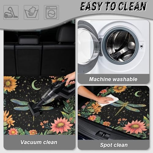 Flower Dragonfly Universal Car Trunk Mat, Waterproof Liner - Image 5