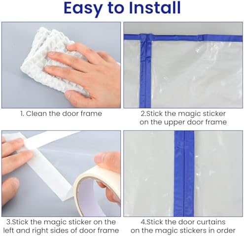 Dust Barrier Door Kit Construction Door Barrier 4'W x 7.5'H Reusable Plastic - Image 7