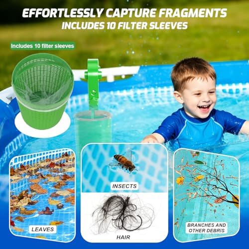 Above Ground Pool Skimmer, Adjustable Floating Pool Filter, above ground pool - Image 2