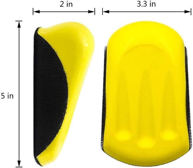 5 Inch Hand Sanding Block, Hook and Loop Mouse Backing Plate - Image 2