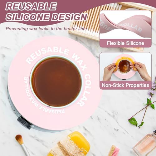 2 PCS Reusable Silicone Wax Collars Fits Most 14 Oz Wax Pot Liner Collar Clean - Image 6