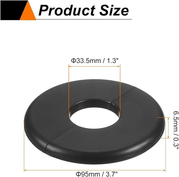 HARFINGTON 2pcs Wall Split Flange 33.5mm/1.3" Self-Adhesive Plumbing Cover - Image 2