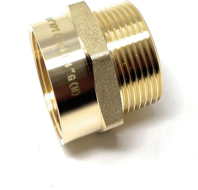 Cascada Lead-Free Brass Adapter, G Thread British BSPP Male to NPT Female |) - Image 9