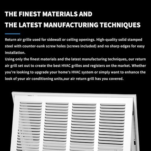 20x16 Air Return Grille Return Vent Cover - Image 4
