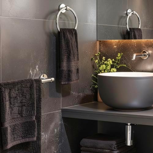 Gatco 5212 Gibson Towel Ring, Wall-Mounted Bathroom Hand Towel Holder, Durable - Image 3