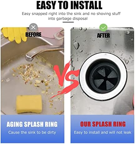 Garbage Disposal Splash Guards, 3 3/8" EPDM Rubber Drain Insert - Image 3