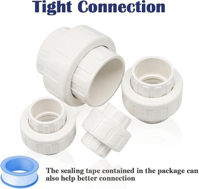 1PC 2 Inch White PVC Union Coupling Pipe Fitting - Image 5