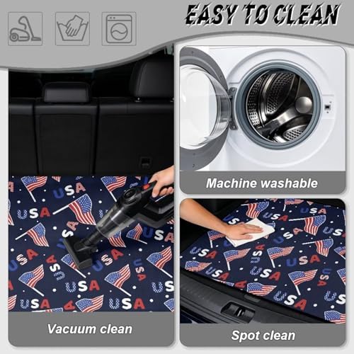 ELEQIN USA Flag Star Pattern Car Trunk Mat Cargo Liner - Image 5