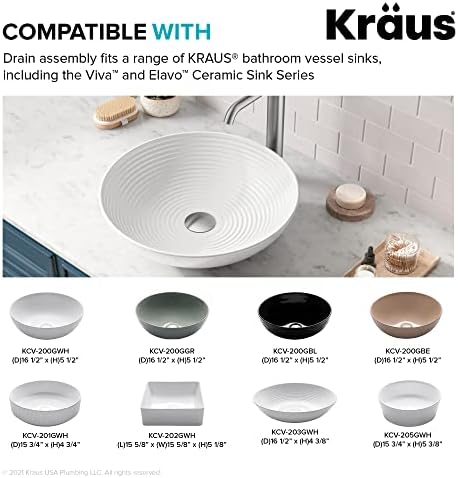 KRAUS Bathroom Sink Pop-Up Drain - Image 7