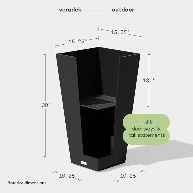 Veradek Pure Series Taper Planter & Drip Tray - Image 2