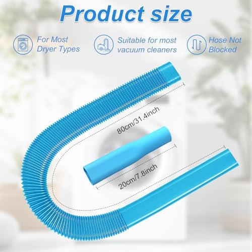 Upgraded Dryer Vent Cleaner Kit: Universal Vacuum Hose Attachment - Image 2