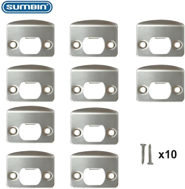10 Pack Door Latch Strike Plate Door Lock Strike Plate Repair Kits Reinforcement - Image 2