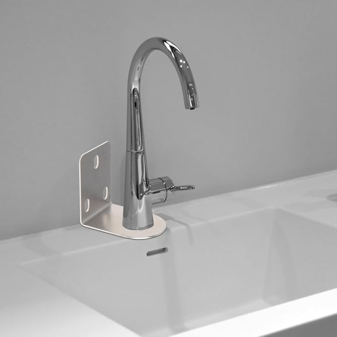 Angoily 1 Set Faucet Bracket, Wall Mounting Rack 1/2 Inch L Bracket Wrench Sink - Image 8