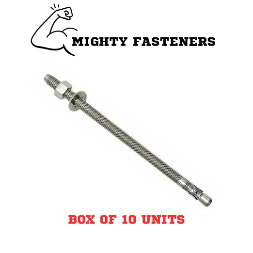 Mighty Fasteners Wedge Anchors – Heavy-Duty 304 Stainless Steel Expansion Bolts - Image 3