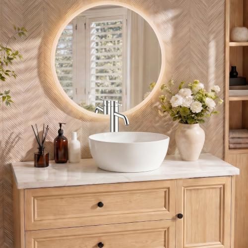 FORIOUS Vessel Sink Faucets Single Handle, Chrome Tall Bathroom Faucet - Image 7
