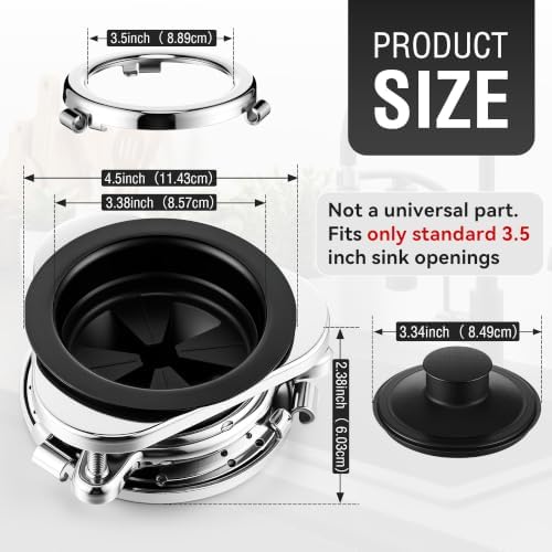 Garbage Disposal Flange Kit, Fit 3 1/2" Sink Drain Hole - Image 2