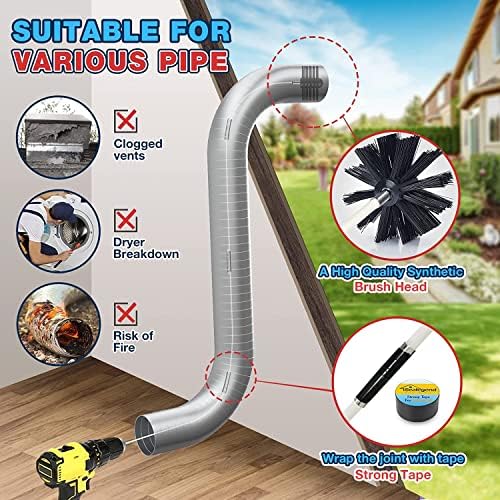 Sealegend 15-Piece Dryer Vent Cleaner Kit Omnidirectional Dryer Cleaning Kit - Image 2