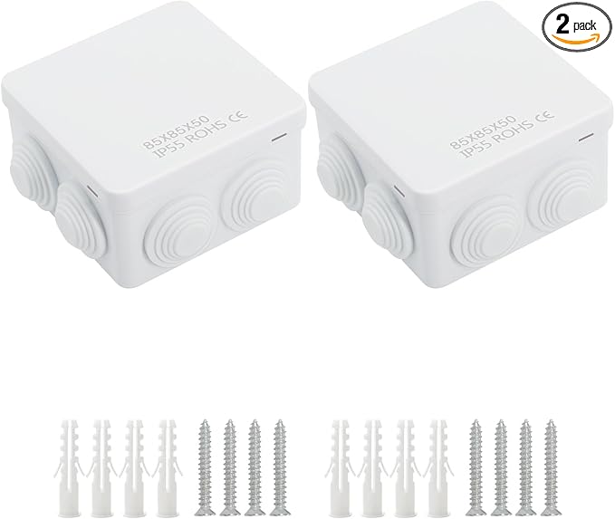 Junction Box, ABS Plastic IP55 Water Resistant and Dustproof, Universal by LeMotech