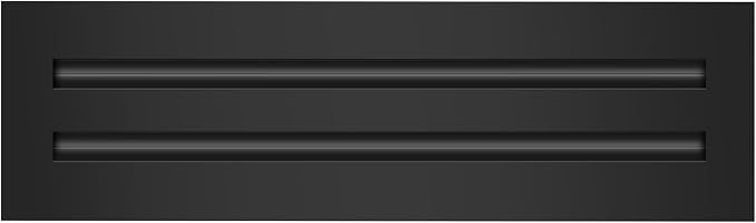 BUILDMART - 14x4 Modern AC Vent Cover - Decorative Black Aluminum Air Vent - by TexasBuildmart