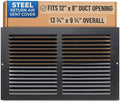 Fits 12x8 Duct Opening | Steel Return Air Grille by Handua | Vent Cover Grill by Handua