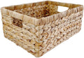 Large Handwoven Water Hyacinth Storage Wicker Basket by Pixoframe