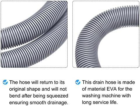MECCANIXITY Washing Machine Drain Hose Extension Kits 9.84ft Gray - Image 4