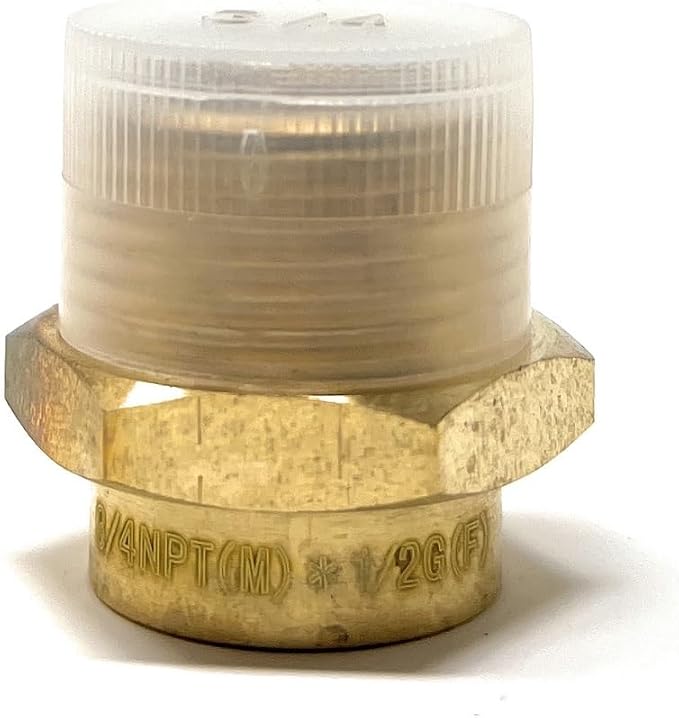 Cascada 1/2" G Thread Female to 3/4" NPT Thread Male Pipe Fitting Adapter - Image 3